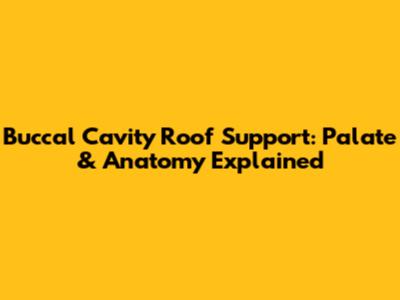 Buccal Cavity Roof Support: Palate & Anatomy Explained
