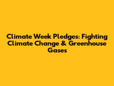 Climate Week Pledges: Fighting Climate Change & Greenhouse Gases
