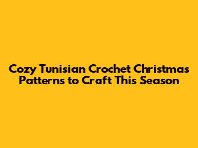 Cozy Tunisian Crochet Christmas Patterns to Craft This Season
