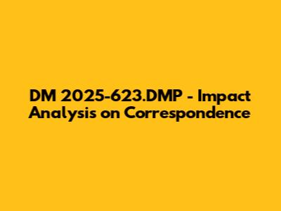 DM_2025-623.DMP - Impact Analysis on Correspondence