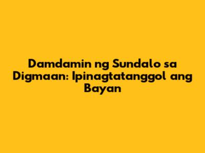 Damdamin ng Sundalo sa Digmaan: Ipinagtatanggol ang Bayan