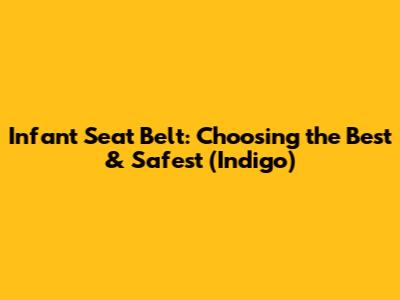 Infant Seat Belt: Choosing the Best & Safest (Indigo)