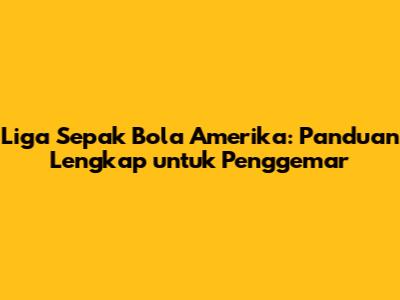 Liga Sepak Bola Amerika: Panduan Lengkap untuk Penggemar