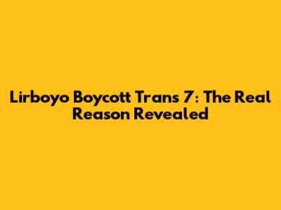 Lirboyo Boycott Trans 7: The Real Reason Revealed