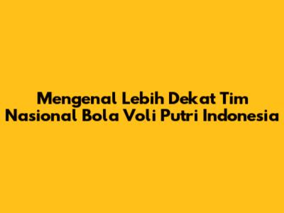 Mengenal Lebih Dekat Tim Nasional Bola Voli Putri Indonesia