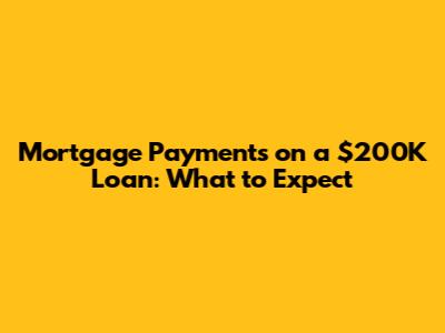 Mortgage Payments on a $200K Loan: What to Expect