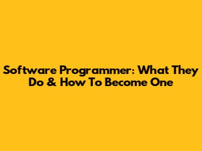 Software Programmer: What They Do & How To Become One