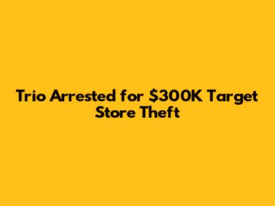 Trio Arrested for $300K Target Store Theft