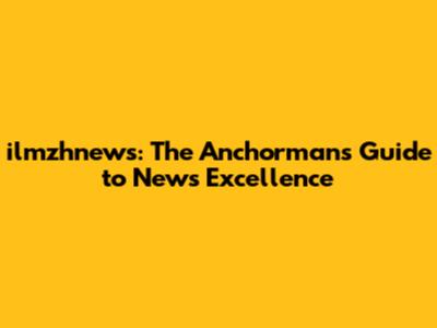 ilmzhnews: The Anchorman's Guide to News Excellence